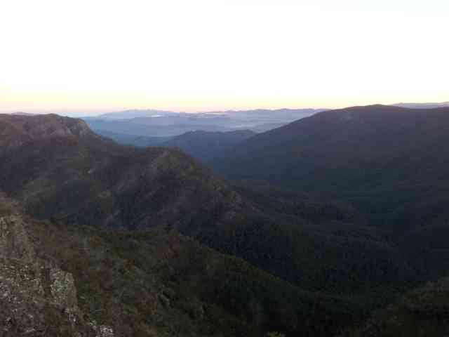 Early morning view north from Dimmick lookout